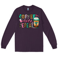 Plum nurse coffee repeat Long Sleeve Tee - Jasminsmagicworld
