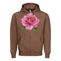 Chestnut Perfume Delight Rose Zipper Hoodie - LillyAllenDesigns