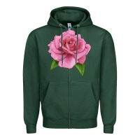 Sports Green Perfume Delight Rose Zipper Hoodie - LillyAllenDesigns