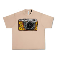 Burro sunflower leopard vintage camera Urban Heavy Tee - FaDigitalArtStudio