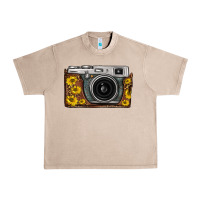 French Oak sunflower leopard vintage camera Urban Heavy Tee - FaDigitalArtStudio