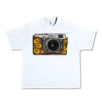 White sunflower leopard vintage camera Urban Heavy Tee - FaDigitalArtStudio
