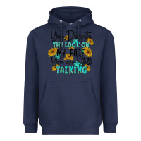 Navy you despite the lok on my face you are still talki Heavyweight Hoodie - MaliasSmallBusiness