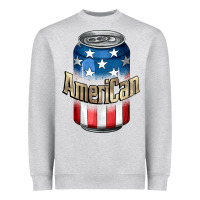 Heather Grey American 4th of July Heavyweight Sweatshirt - CowGirlArtShop