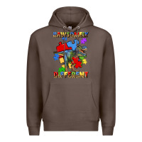 Coffee rawsomely different autism t rex Premium Hoodie - Artiststas