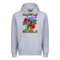 Heather Grey rawsomely different autism t rex Premium Hoodie - Artiststas