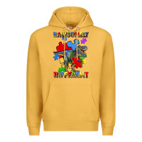 Mustard rawsomely different autism t rex Premium Hoodie - Artiststas