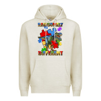 Oatmeal Heather rawsomely different autism t rex Premium Hoodie - Artiststas