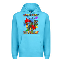 Ocean Blue rawsomely different autism t rex Premium Hoodie - Artiststas