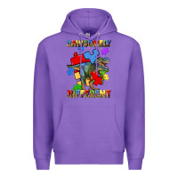 Purple rawsomely different autism t rex Premium Hoodie - Artiststas