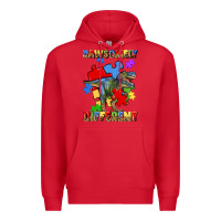 Red rawsomely different autism t rex Premium Hoodie - Artiststas