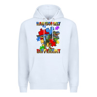 White rawsomely different autism t rex Premium Hoodie - Artiststas