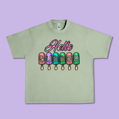 Hello Summer Urban Heavy Tee Designed By Cowhidedigitalart