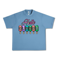 Pebble Blue hello summer Urban Heavy Tee - CowhideDigitalArt