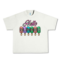Pistachio hello summer Urban Heavy Tee - CowhideDigitalArt