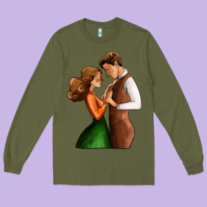 Valentines Day Couple Long Sleeve Tee Designed By Adodesignshop