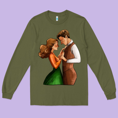 Valentines Day Couple Long Sleeve Tee Designed By Adodesignshop