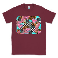 Burgundy race day background Classic Tee - AdoDesignShop