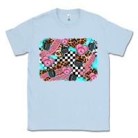 Dusty Blue race day background Classic Tee - AdoDesignShop