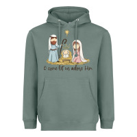Sage o come let us adore him Heavyweight Hoodie - MaliasSmallBusiness