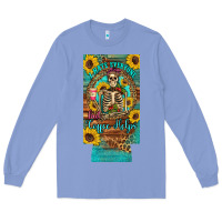 Colony Blue i hate everyone but coffee helps western skeleton coffee sunflowers 12 Long Sleeve Tee - Artiststas