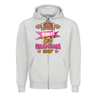 Dove Grey world's best grandma ever Zipper Hoodie - Jasminsmagicworld