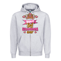 Heather Grey world's best grandma ever Zipper Hoodie - Jasminsmagicworld