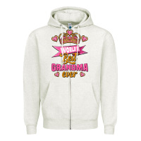 Oatmeal Heather world's best grandma ever Zipper Hoodie - Jasminsmagicworld