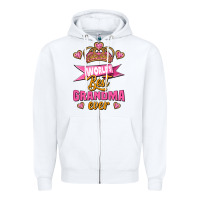 White world's best grandma ever Zipper Hoodie - Jasminsmagicworld