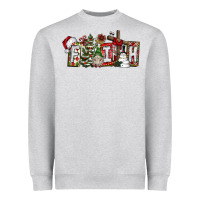 Heather Grey Faith Heavyweight Sweatshirt - CowhideDigitalArt