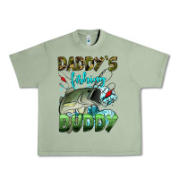 Oil Green daddy's fishing buddy Urban Heavy Tee - HRA Design Shop