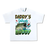 White daddy's fishing buddy Urban Heavy Tee - HRA Design Shop