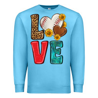 Ocean Blue western love baseball Premium Sweatshirt - NancyCooperArtShop