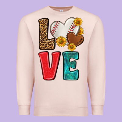 Western Love Baseball Premium Sweatshirt Designed By Nancycooperartshop