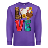 Purple western love baseball Premium Sweatshirt - NancyCooperArtShop
