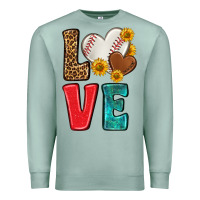 Seafoam western love baseball Premium Sweatshirt - NancyCooperArtShop