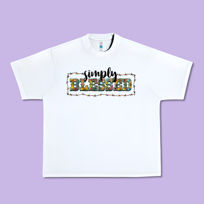 Simply Blessed Urban Heavy Tee Designed By Barkaloodesign