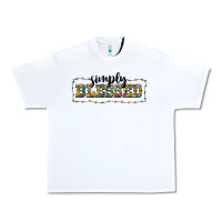 White simply blessed Urban Heavy Tee - BarkalooDesign