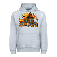 Heather Grey Happy Halloween Urban Hoodie - texasbilliewilder