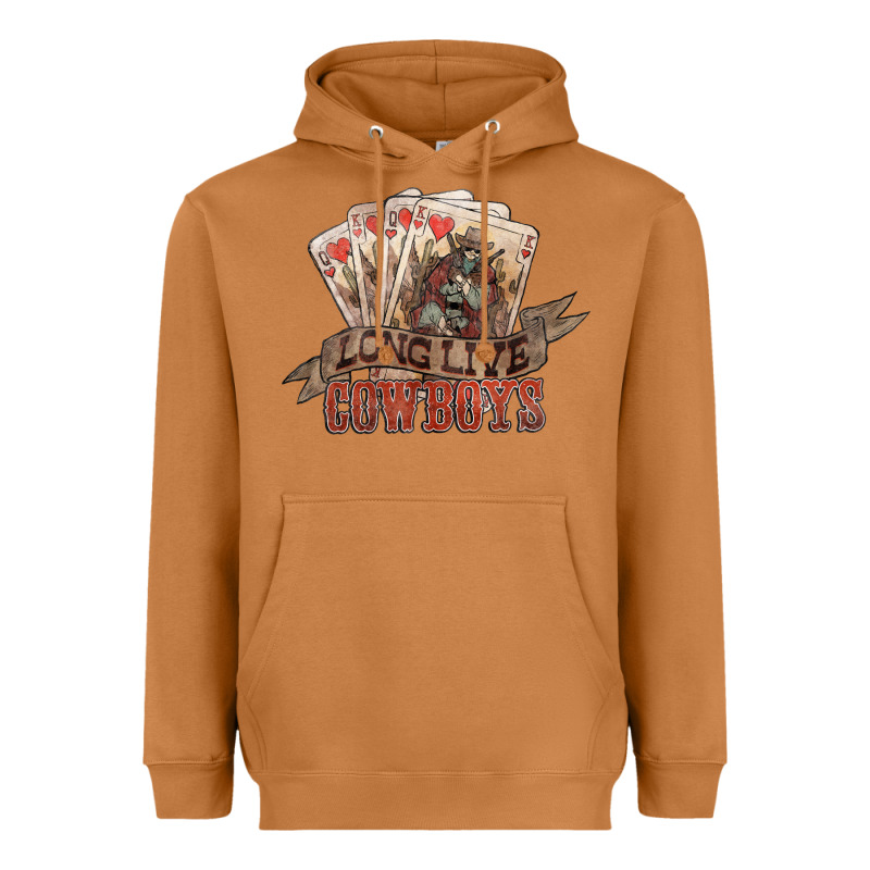 Long Live Cowboys Cards Heavyweight Hoodie by NancyCooperArtShop | Teevron