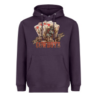 Plum long live cowboys cards Heavyweight Hoodie - NancyCooperArtShop