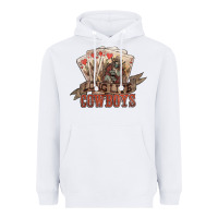 White long live cowboys cards Heavyweight Hoodie - NancyCooperArtShop