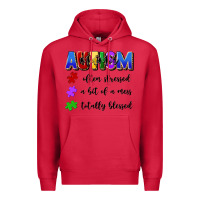 Cardinal i'm a hot mess always stressed and proudly autism Premium Hoodie - Artiststas