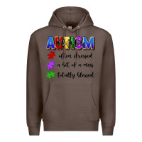 Coffee i'm a hot mess always stressed and proudly autism Premium Hoodie - Artiststas