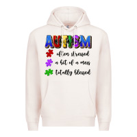 Pale Pink i'm a hot mess always stressed and proudly autism Premium Hoodie - Artiststas