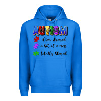 True Royal i'm a hot mess always stressed and proudly autism Premium Hoodie - Artiststas