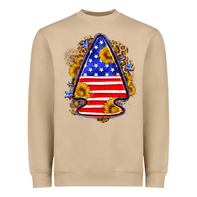 American Flag Arrowhead Heavyweight Sweatshirt by Neo Western | Teevron