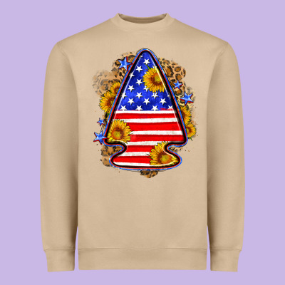 American Flag Arrowhead Heavyweight Sweatshirt Designed By Neo Western