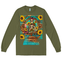 Army Green i hate everyone but coffee helps western skeleton coffee sunflowers 12 Long Sleeve Tee - Artiststas