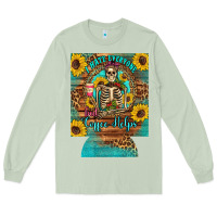 Matcha i hate everyone but coffee helps western skeleton coffee sunflowers 12 Long Sleeve Tee - Artiststas